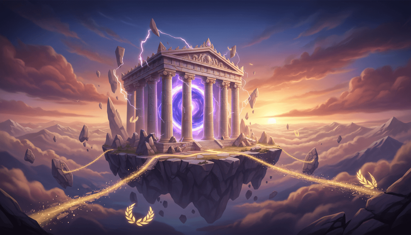 Gates of Olympus floating temple design
